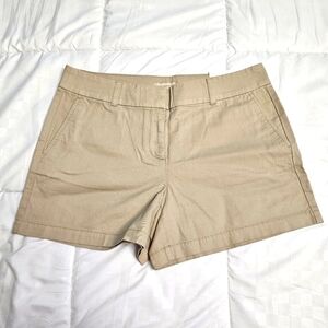NWT LOFT Tan 4" Shorts Classic Tailored Cotton
